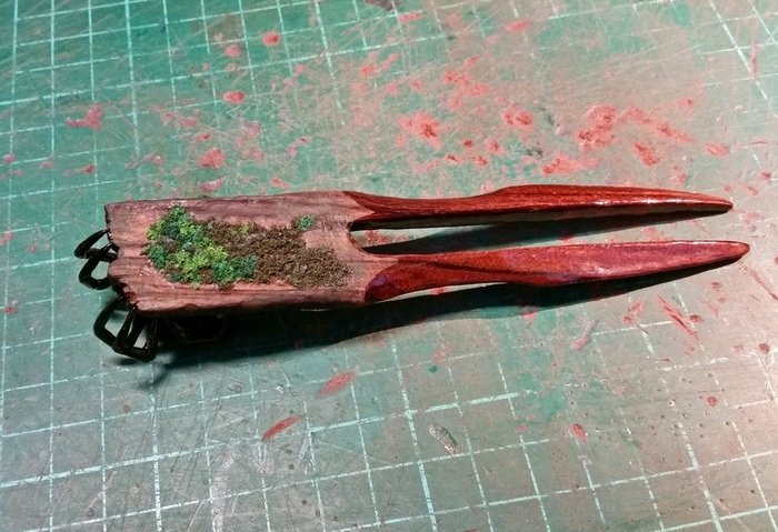 Шпилька для волос из древесины палисандра сантоса и гренадила